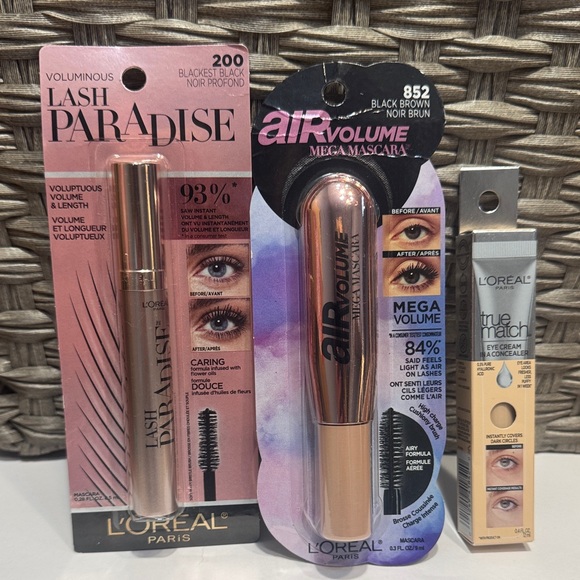 L'Oreal Other - L'Oreal Paris Lash Paradise & Air Volume Mascara Duo and true match concealer